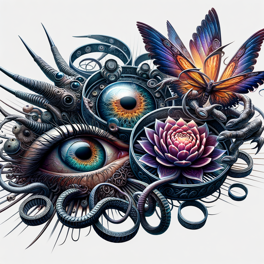 Stunning display of realistic 3D tattoo designs showcasing the artistry and impact of skin illusion tattoos, emphasizing the intricate 3D tattoo techniques used to create these artistic effects.