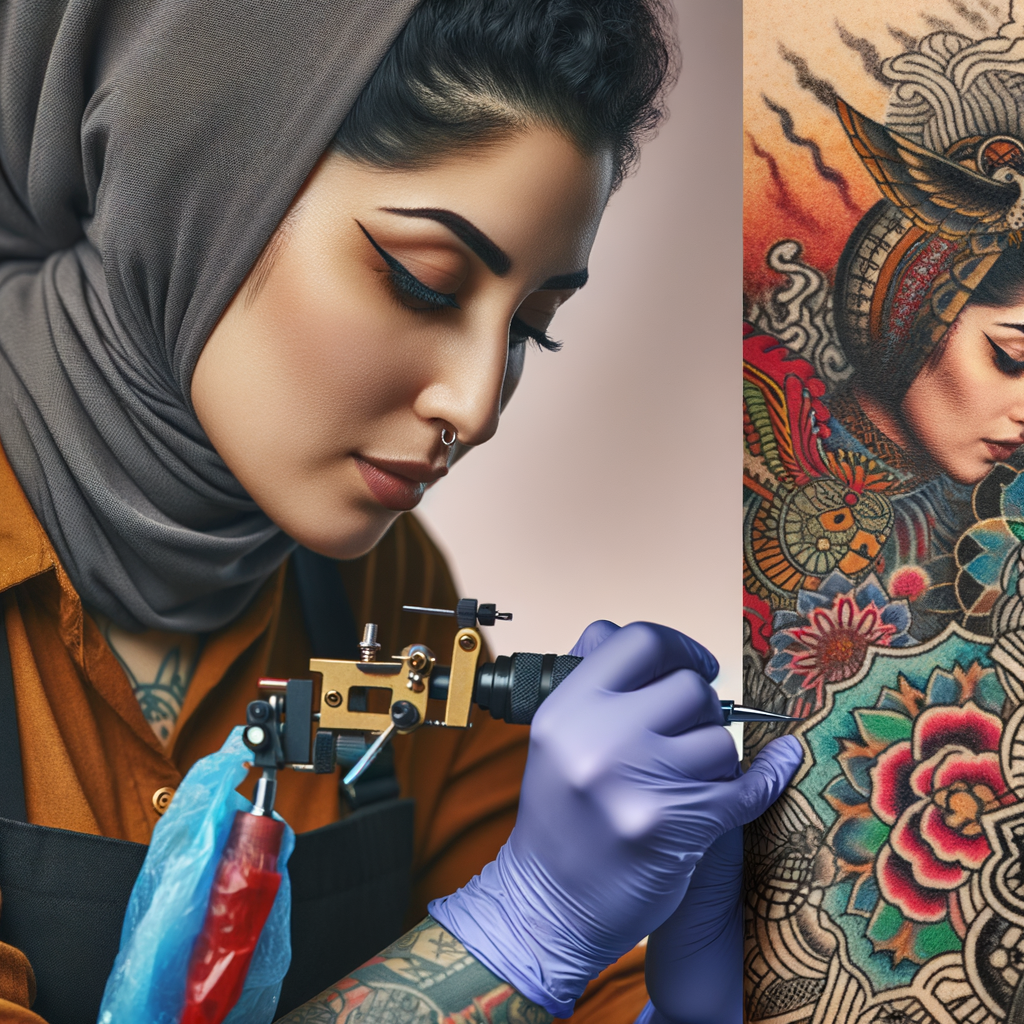 Professional tattoo artist demonstrating cover-up tattoo ideas and techniques, showcasing a stunning tattoo transformation from old ink modification to a vibrant tattoo redesign and makeover.