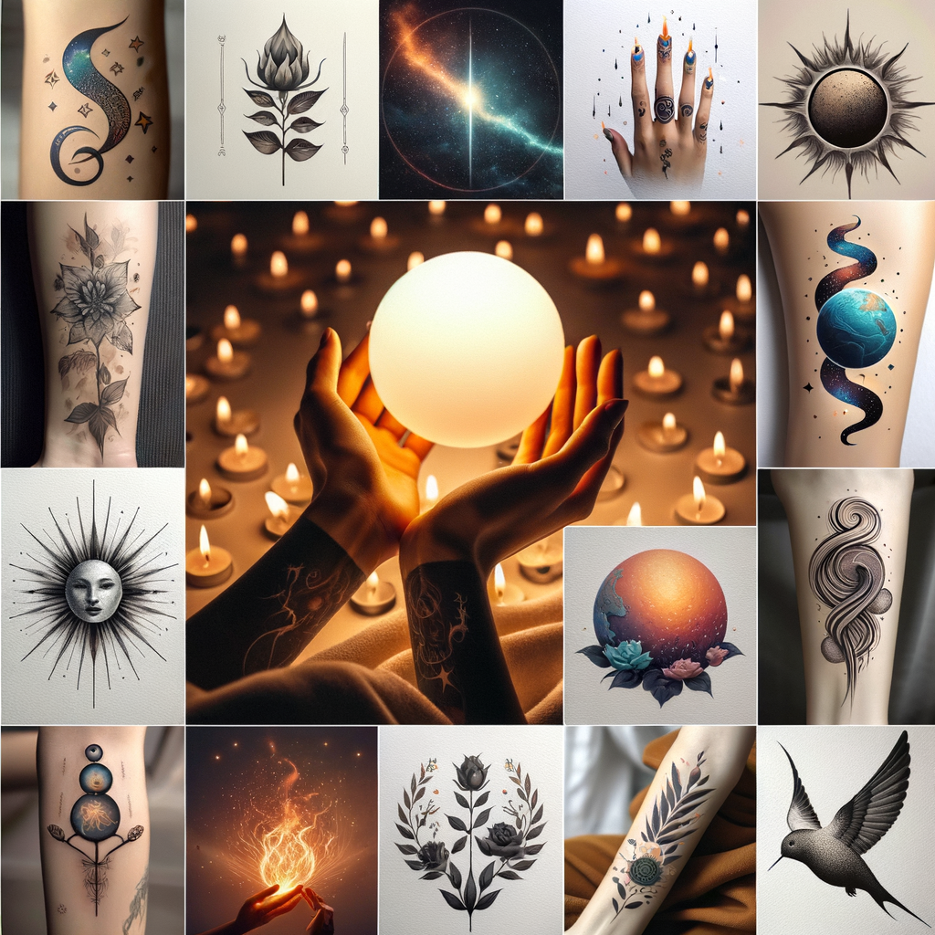 Collage of popular minimalist tattoo ideas showcasing the latest trends in small, simple tattoo designs, providing inspiration for minimalist tattoo art styles and reflecting their growing popularity.